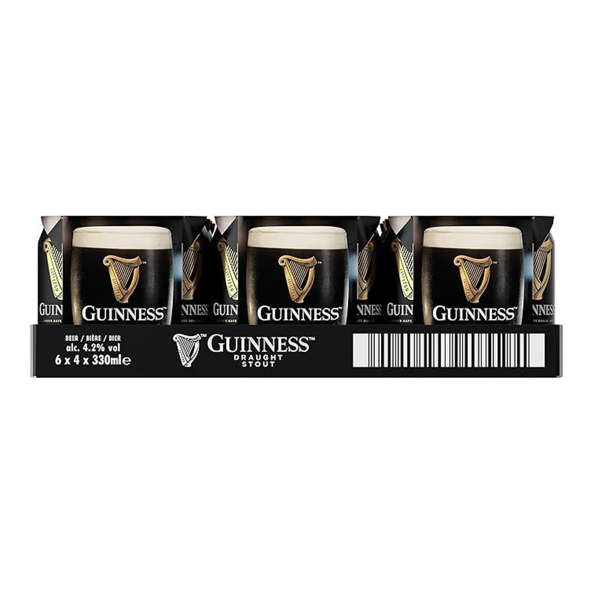 Guinness Draught Stout blik 33 cl (6 x 4-pack)
