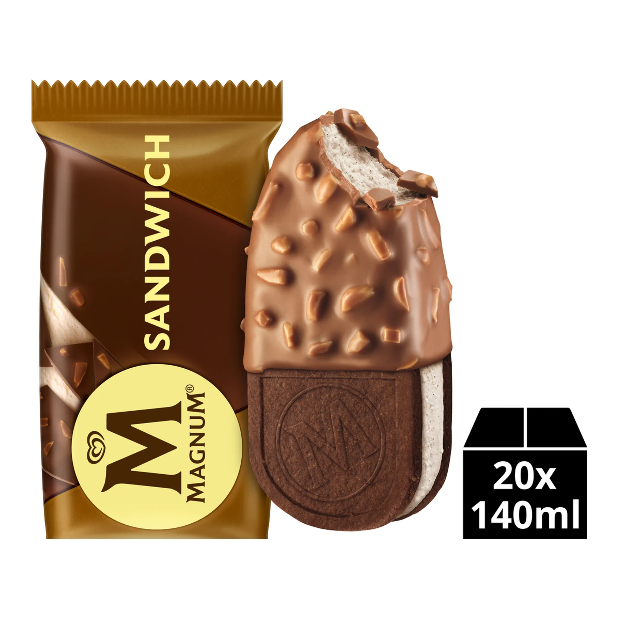 OLA Handijs Magnum Sandwich Almond (20x 140ml)