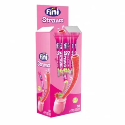 Fini Straws Strawberry (50x 25 gr)
