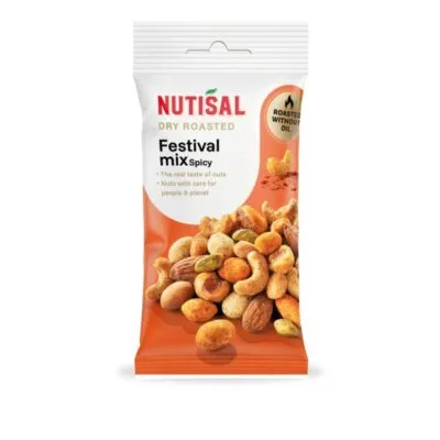 Nutisal dry roasted festival mix zakje 60 gr