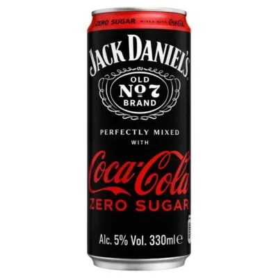 Jack daniel’s & coca cola zero sleek blik 33 cl