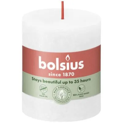 Bolsius rustiek stompkaars 80/68 cloudy white a4