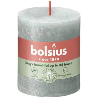 Bolsius rustiek stompkaars 80/68 jade green a4