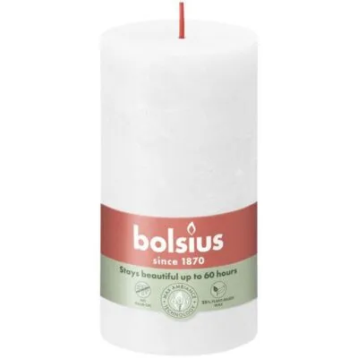 Bolsius rustiek stompkaars 130/68 cloudy white a4