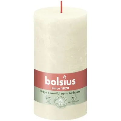 Bolsius rustiek stompkaars 130/68 soft pearl a4