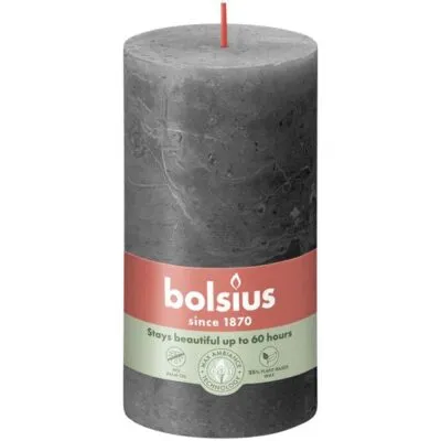 Bolsius rustiek stompkaars 130/68 stormy grey a4