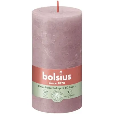Bolsius rustiek stompkaars 130/68 ash rose a4