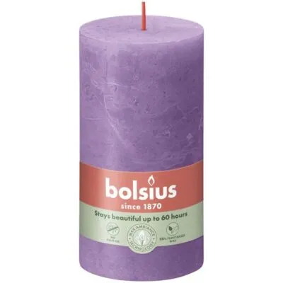 Bolsius rustiek stompkaars 130/68 vibr violet a4