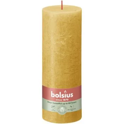 Bolsius rustiek stompkaars 190/68 honey yellow a4