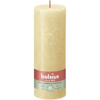 Bolsius rustiek stompkaars 190/68 oat beige a4