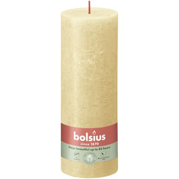 Bolsius rustiek stompkaars 190/68 oat beige a4
