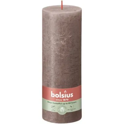 Bolsius rustiek stompkaars 190/68 rustic taupe a4