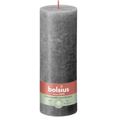 Bolsius rustiek stompkaars 190/68 stormy grey a4