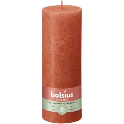 Bolsius rustiek stompkaars 190/68 earthy orange a4