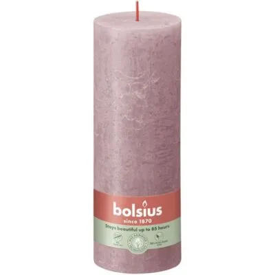 Bolsius rustiek stompkaars 190/68 ash rose a4