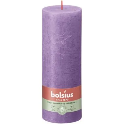 Bolsius rustiek stompkaars 190/68 vibr. violet a4