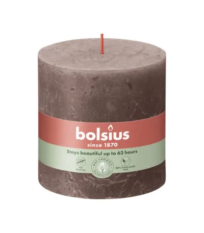 Bolsius rustiek stompkaars 100/100 rustic taupe a3