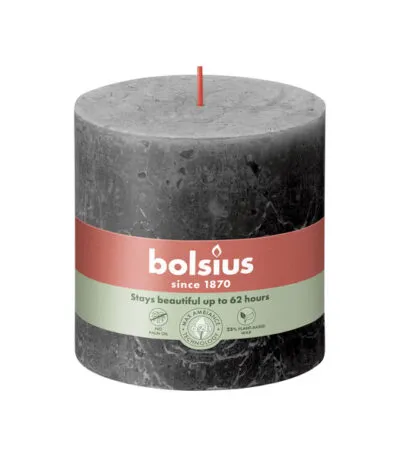 Bolsius rustiek stompkaars 100/100 stormy grey a3