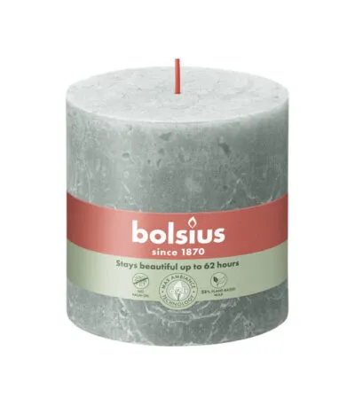 Bolsius rustiek stompkaars 100/100 jade green a3