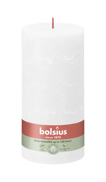Bolsius rustiek stompkaars 200/100 cloudy white a4