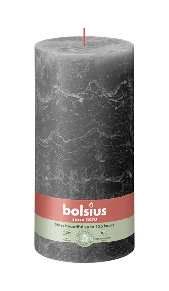 Bolsius rustiek stompkaars 200/100 stormy grey a4