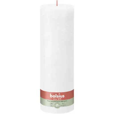 Bolsius rustiek stompkaars 300/100 cloudy white a4