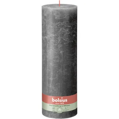 Bolsius rustiek stompkaars 300/100 stormy grey a4