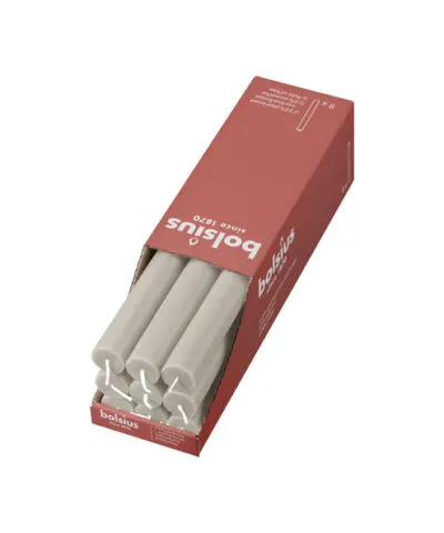 Bolsius rustiek tafelkaars 9 stuks sandy grey a9