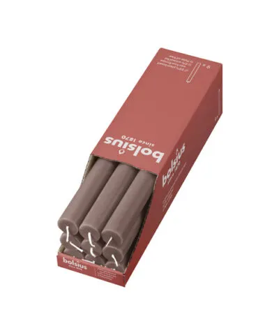 Bolsius rustiek tafelkaars 9 stuks rustic taupe a9
