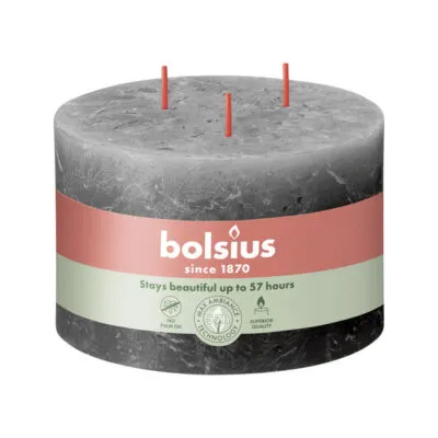 Bolsius kaars 90/140 3 lonten stormy grey a2