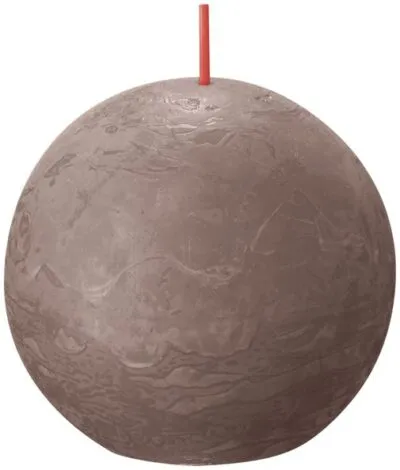 Bolsius rustiek bolkaars 76mm rustic taupe a6