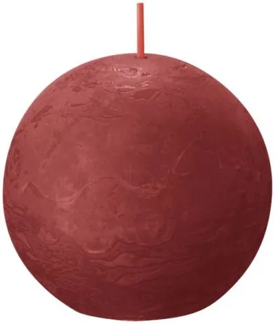 Bolsius rustiek bolkaars 76mm delicate red a6