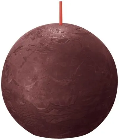 Bolsius rustiek bolkaars 76mm velvet red a6