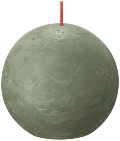 Bolsius rustiek bolkaars 76mm fresh olive a6