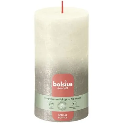 Bolsius stompkaars 130/68 soft pearl + champ. a4