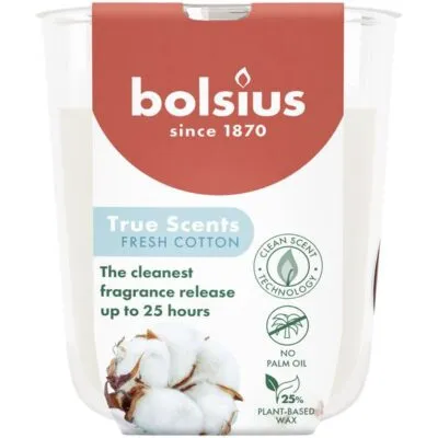 Bolsius geurglas 80/73 true scents fresh cotton a6