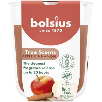 Bolsius geurglas 80/73 true scents apple cinn a6