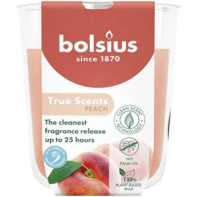 Bolsius geurglas 80/73 true scents peach a6