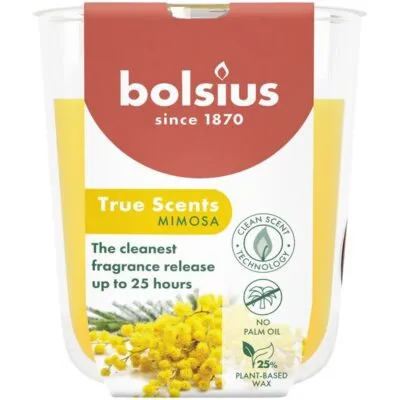 Bolsius geurglas 80/73 true scents mimosa a6