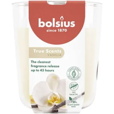 Bolsius geurglas 97/85 true scents vanilla a4