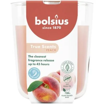 Bolsius geurglas 97/85 true scents peach a4