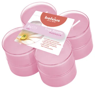 Bolsius Maxilichten True Scents Magnolia Ø58/24 mm 8 uur (6x 8 stuks)