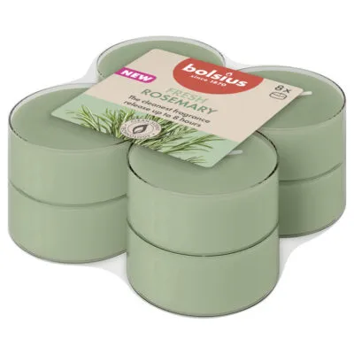 Bolsius Maxilichten True Scents Rosemary Ø58/24 mm 8 uur (6x 8 stuks)