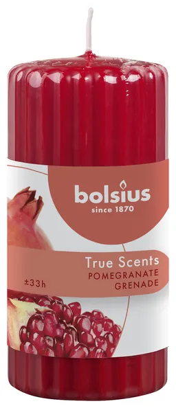 Bolsius Pillar True Scents Pomegranate Ø58×120 mm 33uur (6 stuks)