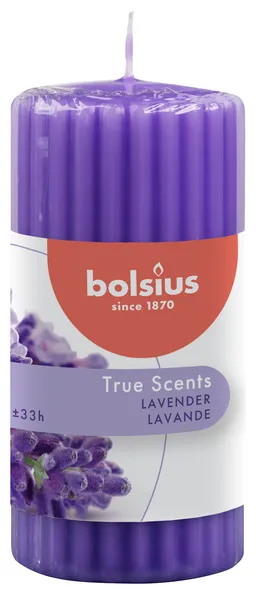 Bolsius Pillar True Scents Lavender Ø58×120 mm 33uur (6 stuks)