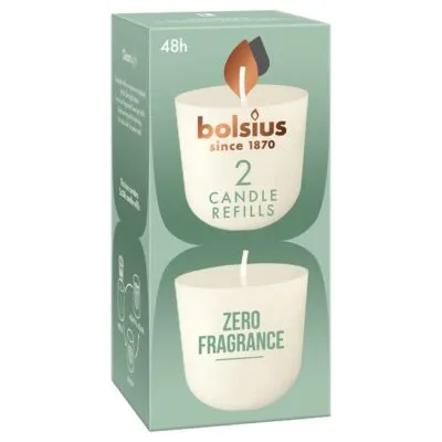 Bolsius Navulling Clean Light Pack 2 Zero Ø57×116 mm (6x 2 stuks)