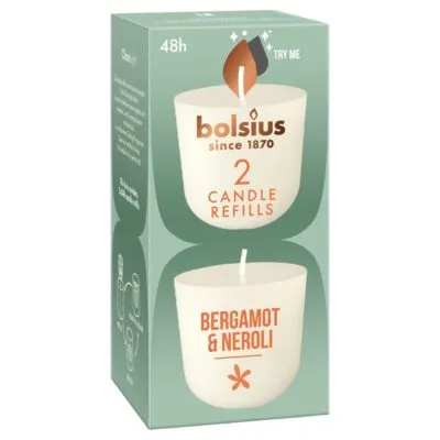 Bolsius Clean Light Pack 2 Bergamot &Amp; Neroli Ø57×116 mm (6x 2stuks)
