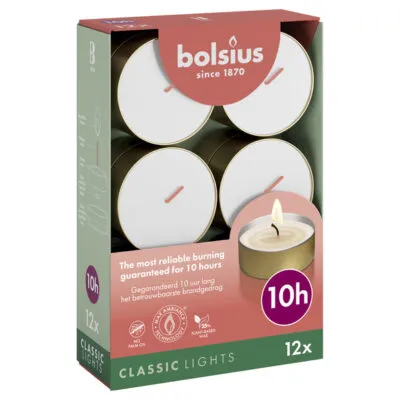 Bolsius Maxi-Lichten Ø60×25 mm 10 uur (6x 12 stuks)