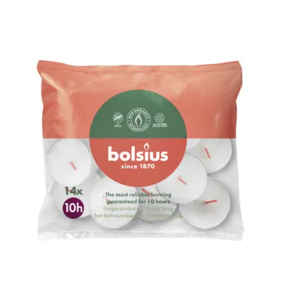 Bolsius Maxi-Lichten Ø60×25 mm 10 uur (6x 14 stuks)
