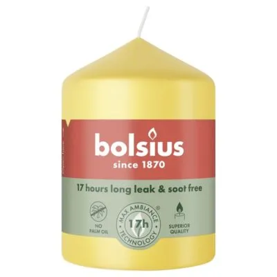 Bolsius Stompkaars Sunny Yellow Ø58/80 mm 17 uur (6 stuks)